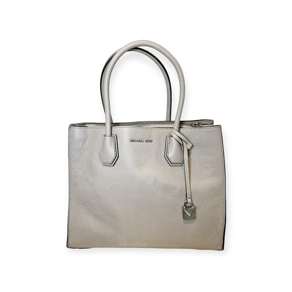 Michael Kors Large Gray Pebbled Leather Tote - Picture 3 of 17